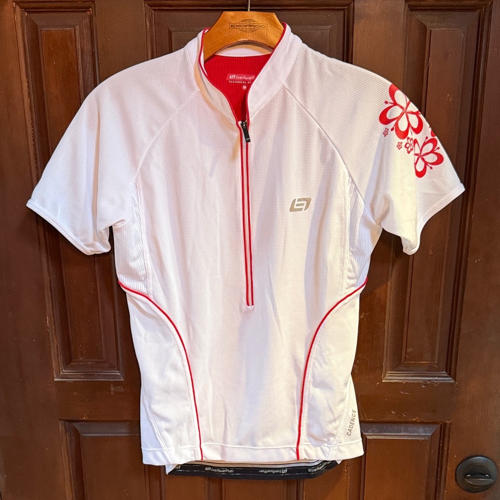 Bellwether women’s White and Red Cycling Jersey
